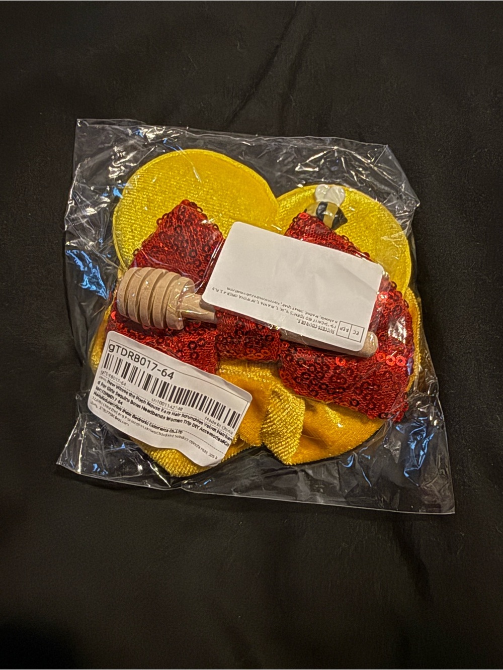 Winnie The Pooh Hair Scrunchie - Picture 2 of 7